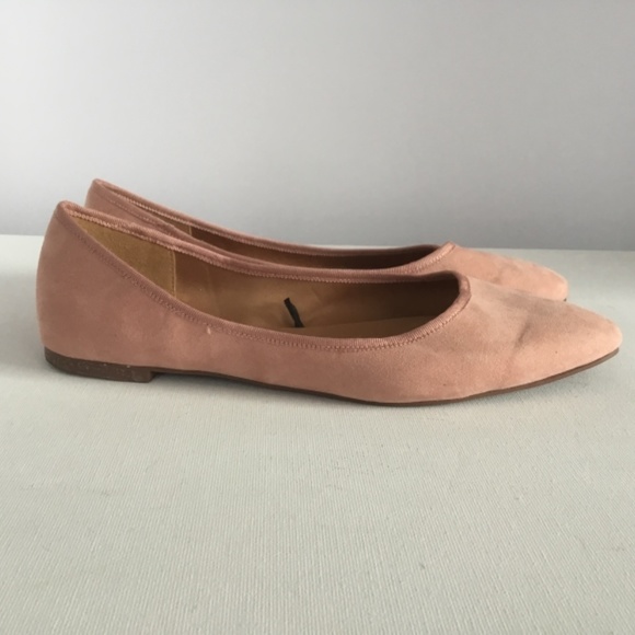 H&M Faux Suede Pink Flats 9.5 - Picture 3 of 9